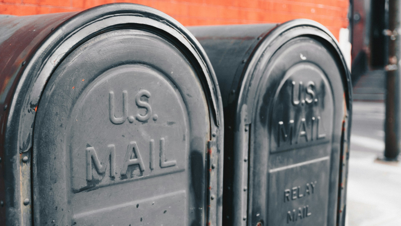 Two USPS mailboxes